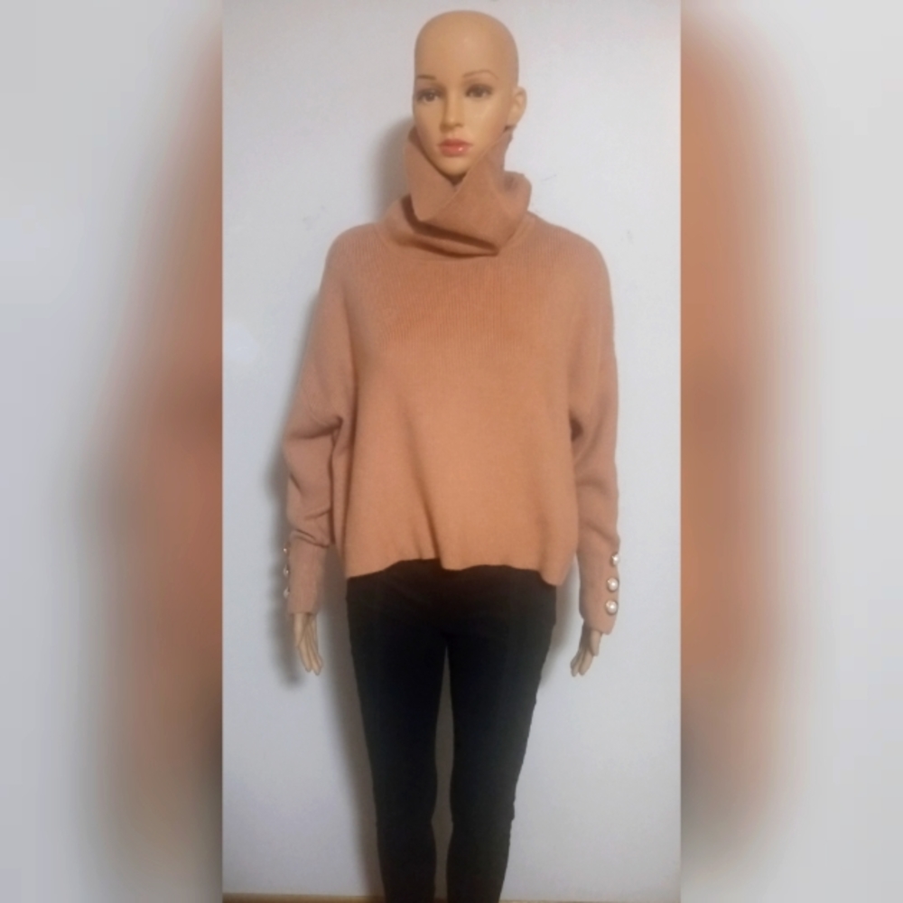Zara Cropped Turtleneck Sweater
